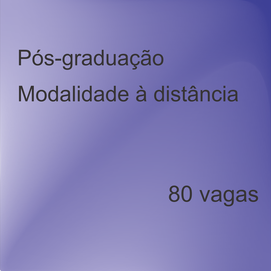 #35580 Aberta inscrição para seleção em pós-graduação - modalidade à distância