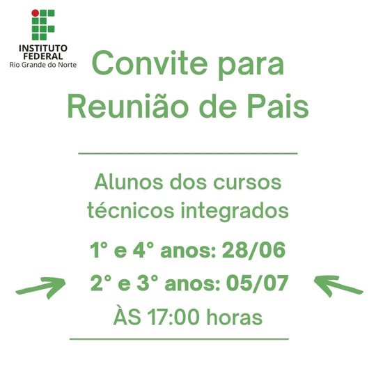 Convite para reunião de pais