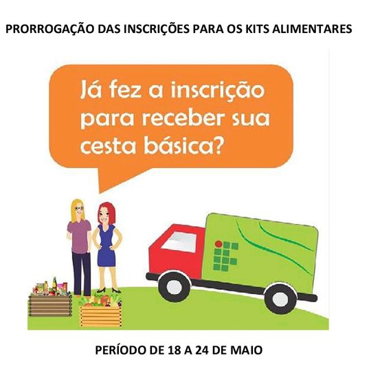 #35586 Prorrogação das Inscrições para os Kits Alimentares