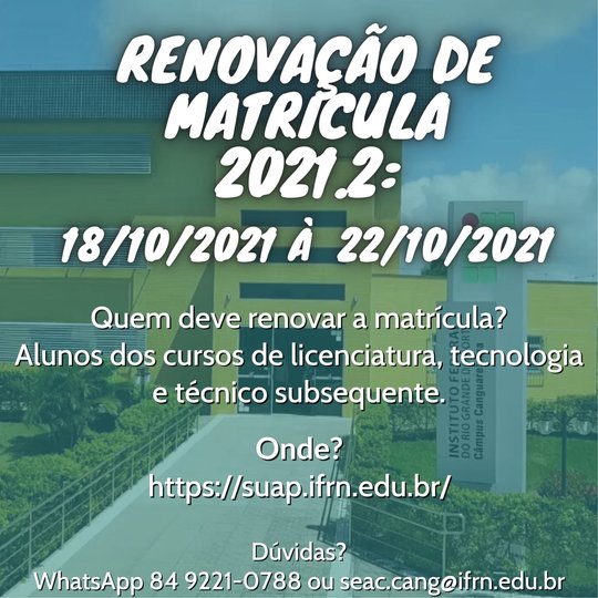 #35689 Prazo de Renovação de Matrícula 2021.2