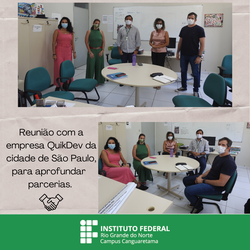 #35697 Reunião com a empresa QuikDev da cidade de São Paulo, para aprofundar parcerias. 