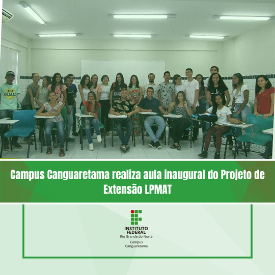 #35944 Campus realiza aula inaugural do Projeto de Extensão LPMAT