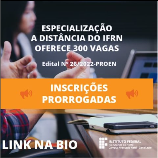 #35956 Prorrogadas as inscrições do processo seletivo para o curso EAD de Especialização em Educação Ambiental e Geografia do Semiárido
