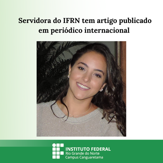 #35987 Servidora do IFRN tem artigo publicado em periódico internacional