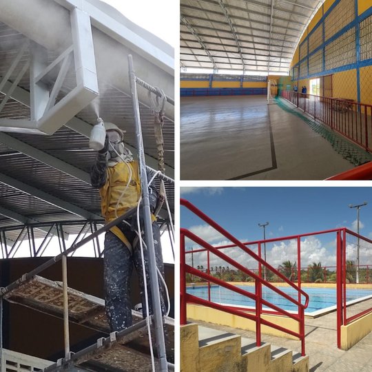 #36224 Campus Canguaretama conclui obra de recuperação de estruturas metálicas.