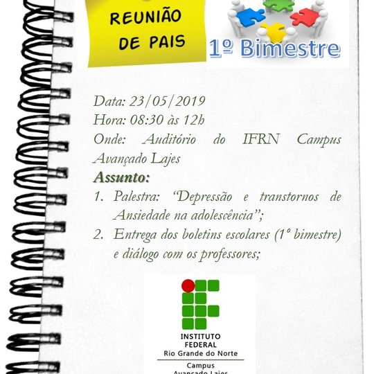 #36464 Reunião de pais acontece no próximo dia 23 de maio