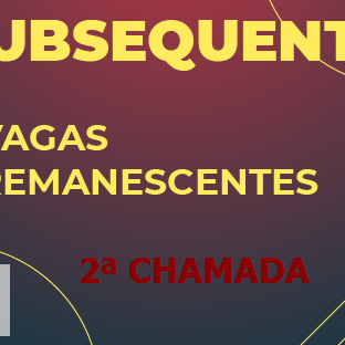 #36510 Publicada lista da 2ª chamada para vagas remanescentes dos cursos subsequente