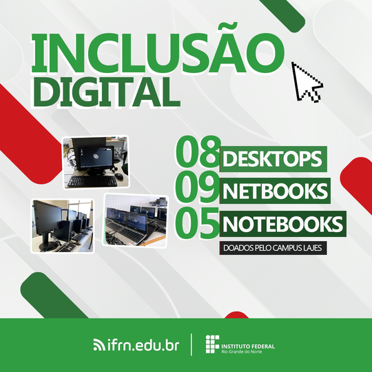 #36659 IFRN Campus Avançado Lajes realiza a entrega de computadores, através de doações