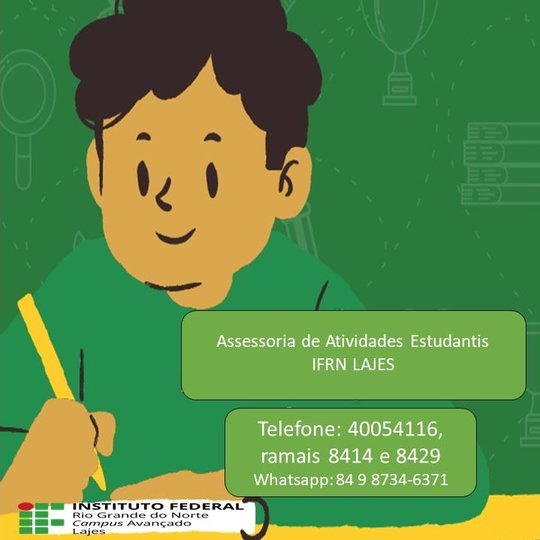 #36968 IFRN Campus Avançado Lajes divulga Ações da Assistência Estudantil durante o período de pandemia