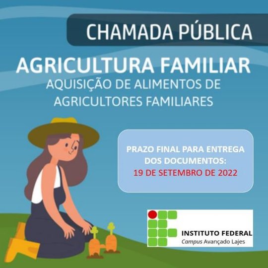 #36987 IFRN divulga chamada pública para a aquisição de gêneros alimentícios
