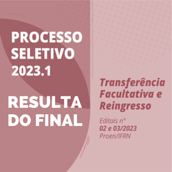 #37247 Resultado final de processo seletivo de transferência facultativa e reingresso