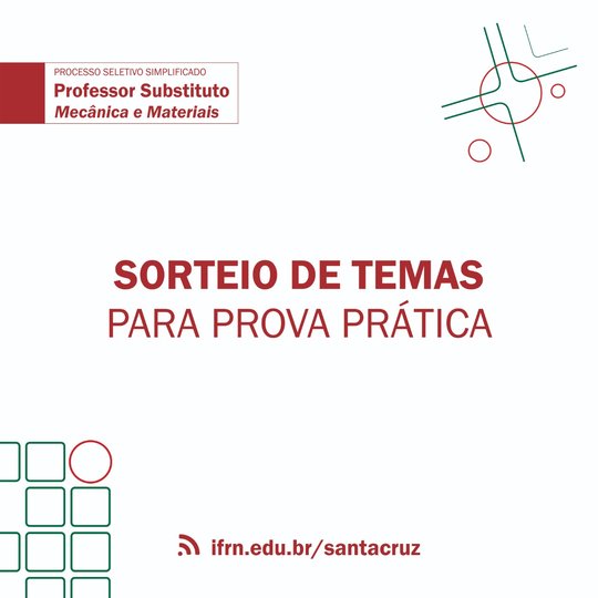 #37281 Comissão divulga locais,datas e horários de sorteio de temas da prova prática