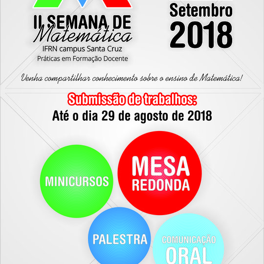 #37392 II Semana de Matemática IFRN Campus Santa Cruz
