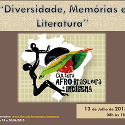 #37431 NEABI promove Seminário Regional de Estudos Afro-Brasileiros e Indígenas: “Diversidade, Memória e Literatura”.
