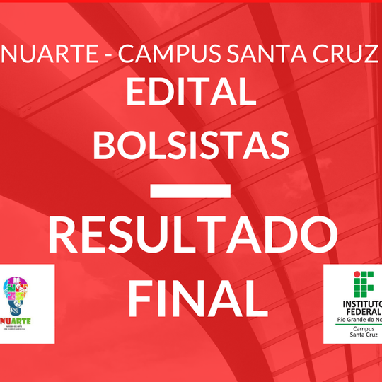 #37480 NUARTE publica resultado final de seleção de bolsistas