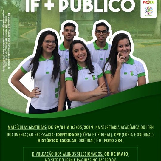 #37603 Cursinho IF+Público publica resultado de seleção