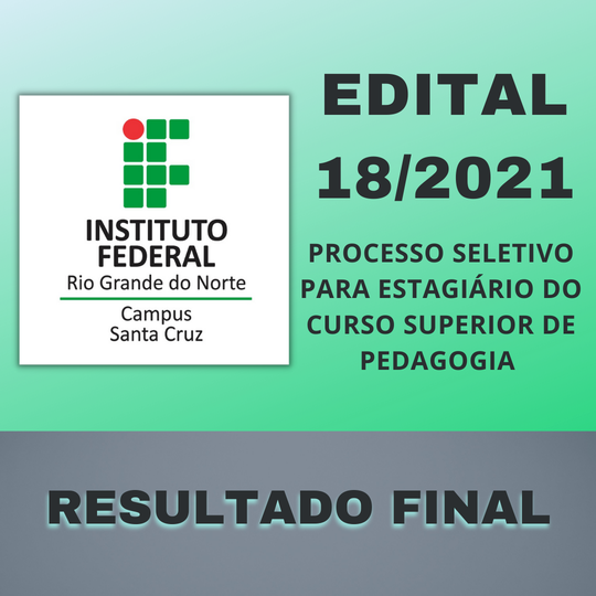 #37769 Campus divulga resultado final de seleção para contratação de estagiário do curso superior de pedagogia
