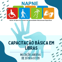 #37857 NAPNE - IFRN Santa Cruz abre inscrições para capacitação básica em LIBRAS - Língua Brasileira de sinais