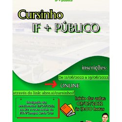 #37934 O Cursinho IF+Público abrirá matrículas a partir do dia 11/06