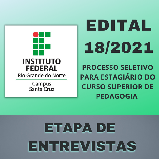 #38004 Edital para contratação de estagiário do curso superior de pedagogia divulga selecionados para etapas de entrevistas