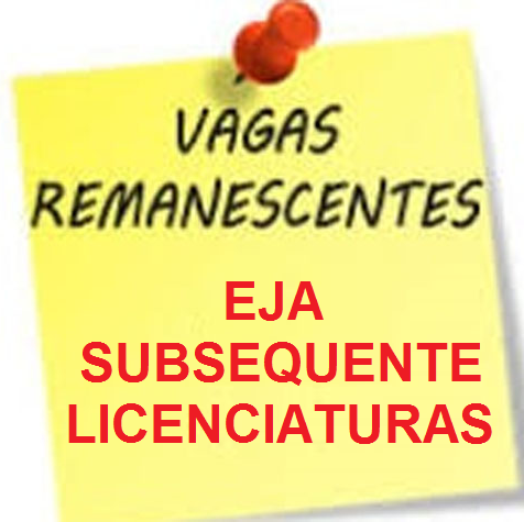 #38234 Nova chama para vagas remanescentes de EJA, Subsequente e Licenciaturas