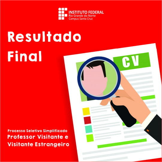 #38238 Resultado final do concurso para professor visitante e visitante estrangeiro