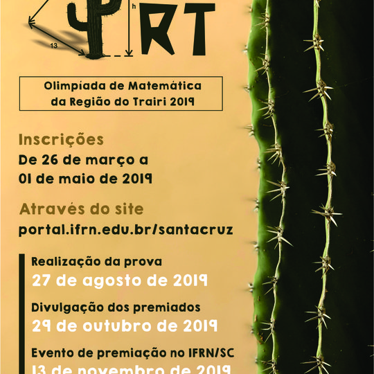 #38406 Abertura das inscrições para a Olimpíada de Matemática da Região do Trairi 2019