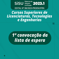 #38486 Campus Santa Cruz divulga a 1ª convocação da lista de espera do SISU - 2023