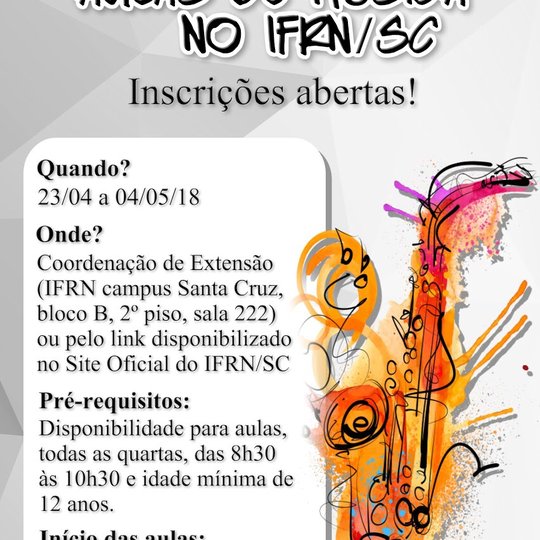 #38557 Aulas de música no IFRN - Campus Santa Cruz