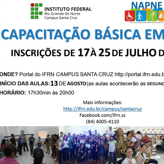 #38744 Abertas as incrições para curso de Capacitação Básica em Libras