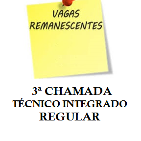 #38884 Campus publica 3ª lista de vagas remanescentes para Técnico Integrado Regular