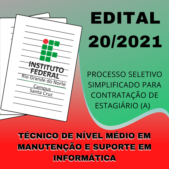 #38903 Seleção de estágio para estudantes do Curso Técnico de Manutenção e Suporte em Informática