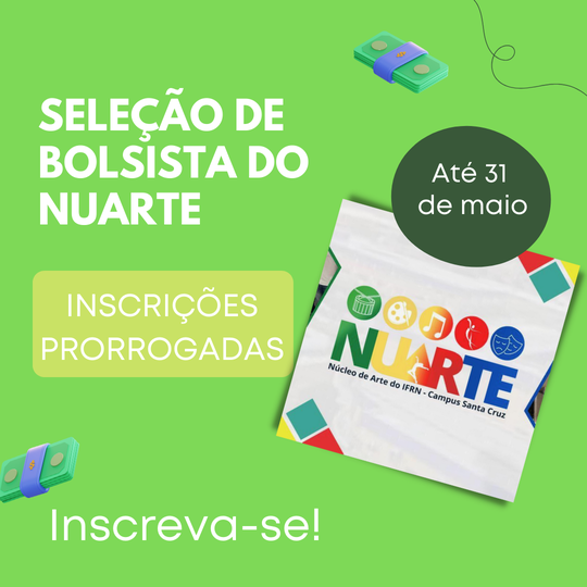 #38975 Inscrições prorrogadas para seleção de bolsista do NUARTE-SC