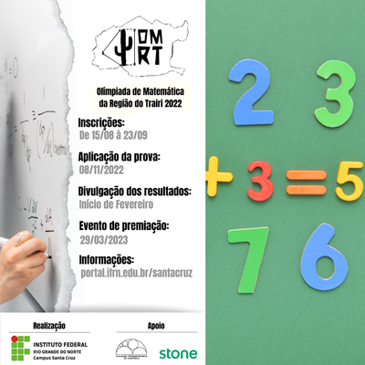 #39048 Publicação do resultado da Olimpíada Regional de Matemática da Região do Trairí - OMRT