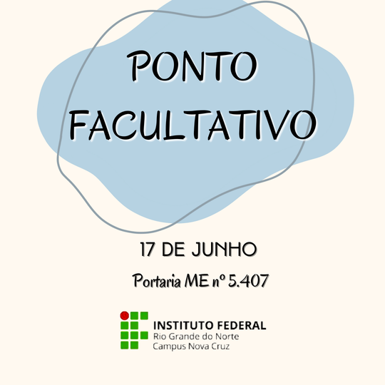 #39211 Campus Nova Cruz informa ponto facultativo
