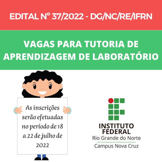 #39329 OFERTA DE VAGAS PARA TUTORIA DE APRENDIZAGEM DE LABORATÓRIO (TAL)