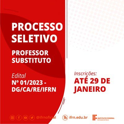 #39365 Edital para processo seletivo de professores substitutos é publicado 