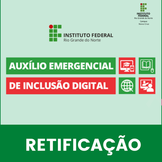 #39515 Publicada retificação do Edital do Auxílio Digital