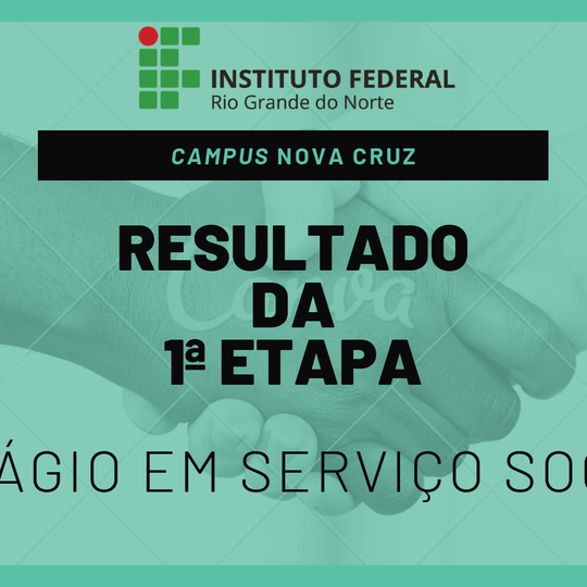 #39895 Resultado da 1ª Etapa - Estágio em Serviço Social