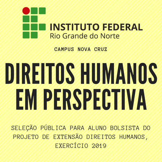 #39934 Oferta de bolsa para o projeto Direitos Humanos em Perspectiva