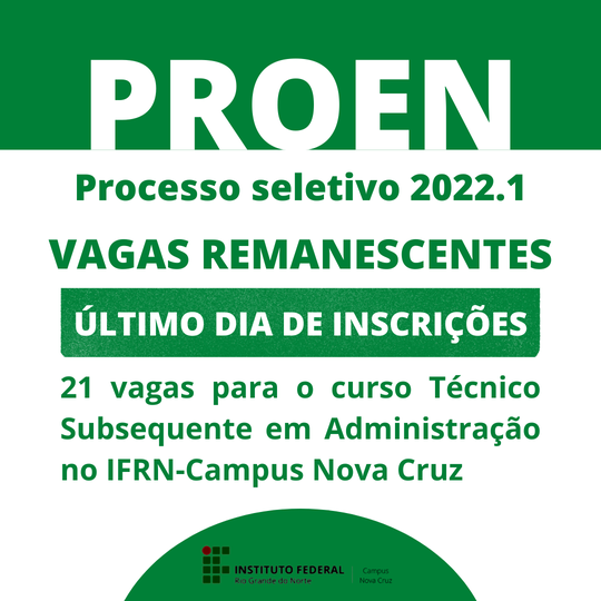 #39985 Inscrições para mais de 700 vagas remanescentes vão até hoje, segunda-feira (11)
