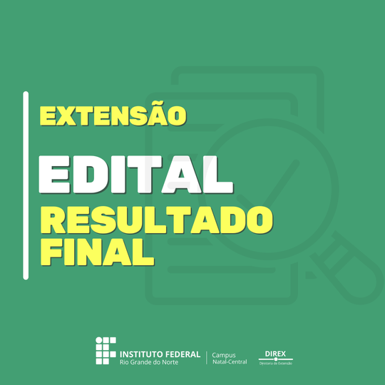 Edital Extensão - Resultado Final