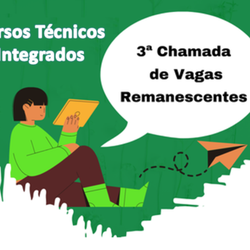 Imagem de convocação da 3ª chamada para cursos técnicos integrados