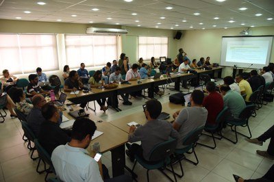 Reunião entre Comitê Covid-19 IFRN e Colégio de Dirigentes aconteceu na Sala de Atos da Reitoria
