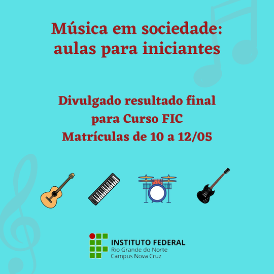 #40270 Resultado da seleção dos alunos para o Curso FIC Música 2022