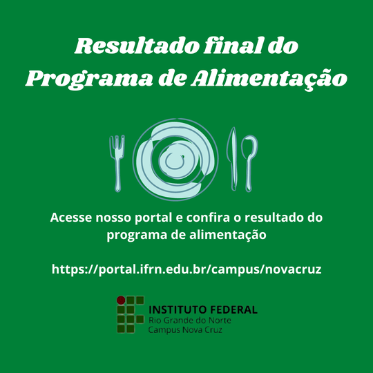 #40280 Resultado final do Programa de Alimentação