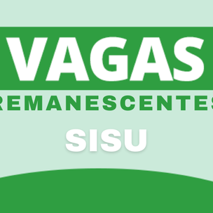 #40396 Publicada 5ª convocação para preenchimento de vagas remanescentes via SiSU