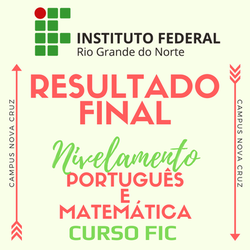 #40468 Divulgado o resultado da seleção Curso FIC de Nivelamento em Português e Matemática 2022