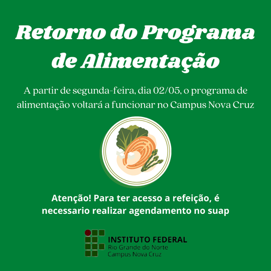#40478 Retorno do Programa de Alimentação