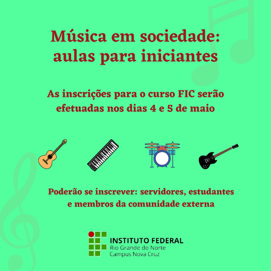 #40640 Curso FIC - Música em Sociedade: aulas para iniciantes – edição 2022